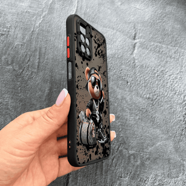 Чeхол для Xiaomi Redmi Note 11 Pro Plus 5G с защитой камеры с мишкой Тедди