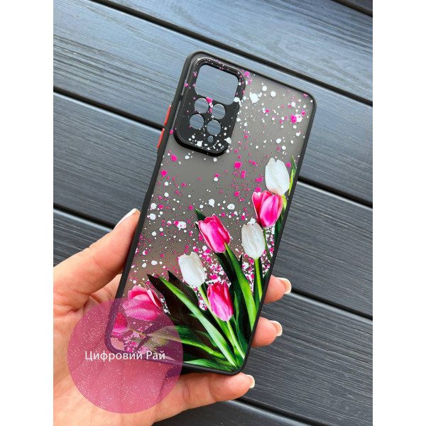 Чохол для Xiaomi Redmi Note 11 Pro / Redmi Note 12 Pro 4G рожеві тюльпани