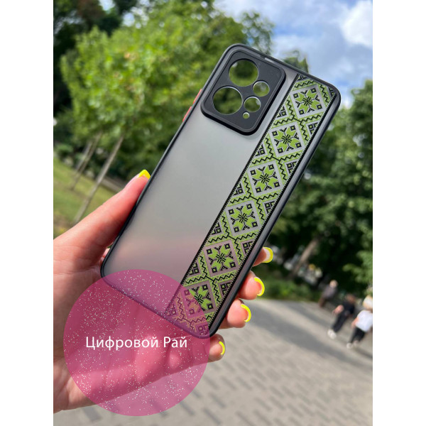 Чохол для Xiaomi Redmi Note 12 4G вишивка зелена 
