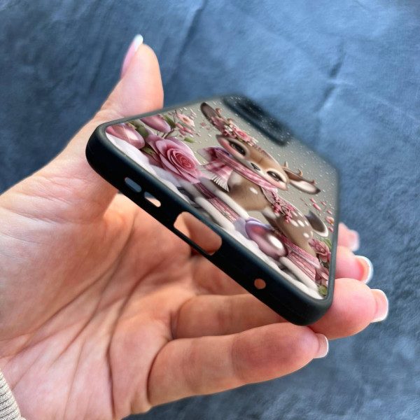 Чехол для Xiaomi Redmi Note 12 4G новогодний олененок
