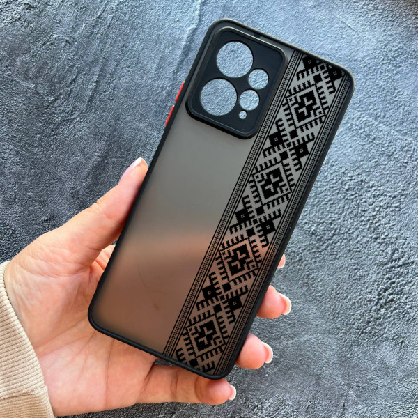 Чохол для Xiaomi Redmi Note 12 4G вишиванка чорна оригінальна