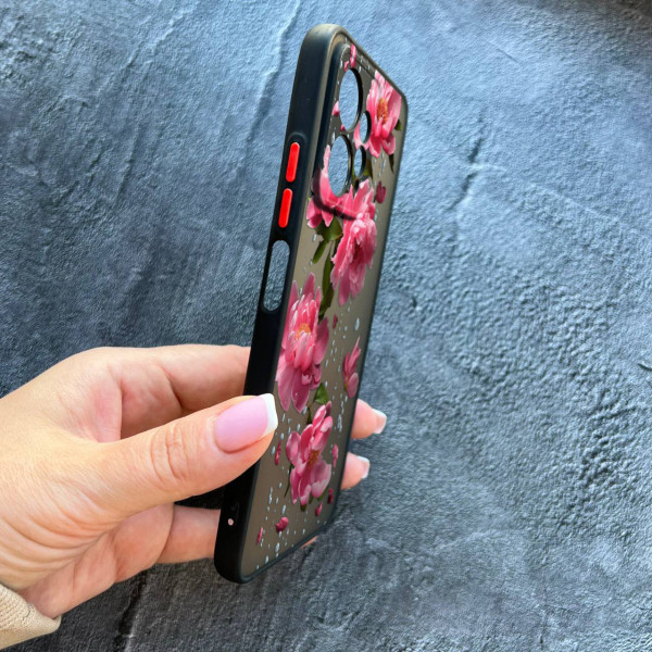 Чохол для Xiaomi Redmi Note 12 4G півонії з дощем