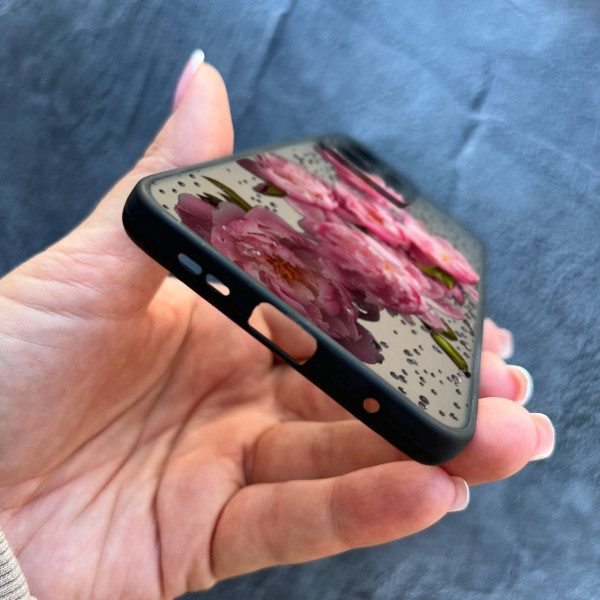 Чохол для Xiaomi Redmi Note 12 4G півонії з краплями