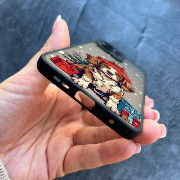 Чехол для Xiaomi Redmi Note 12 4G новогодняя собачка