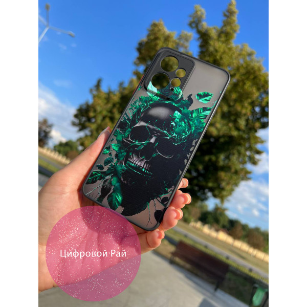 Чохол для Xiaomi Redmi Note 12 4G череп з листями