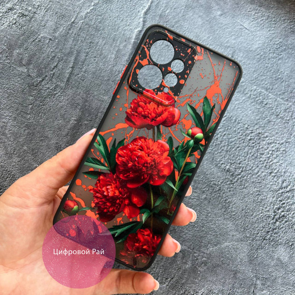Чохол для Xiaomi Redmi Note 12 4G червоні півонії 