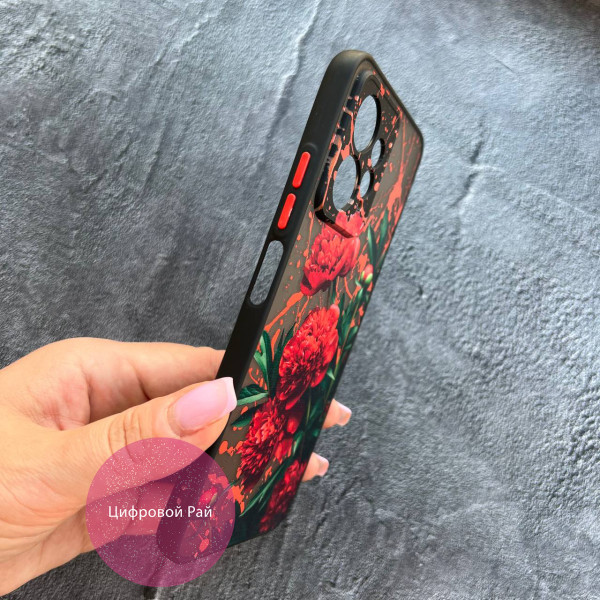 Чохол для Xiaomi Redmi Note 12 4G червоні півонії 