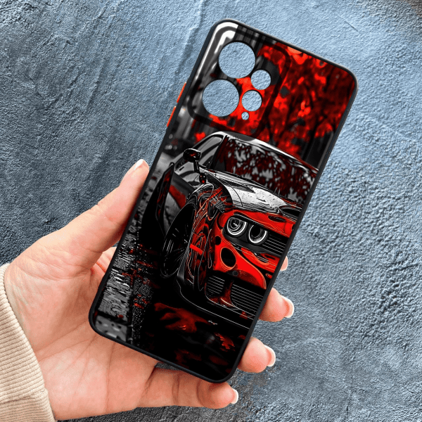 Чохол для Xiaomi Redmi Note 12 4G з захистом камери з принтом машини