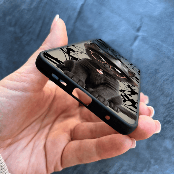 Чехол для Xiaomi Redmi Note 12 4G с защитой камеры с котом в шляпе