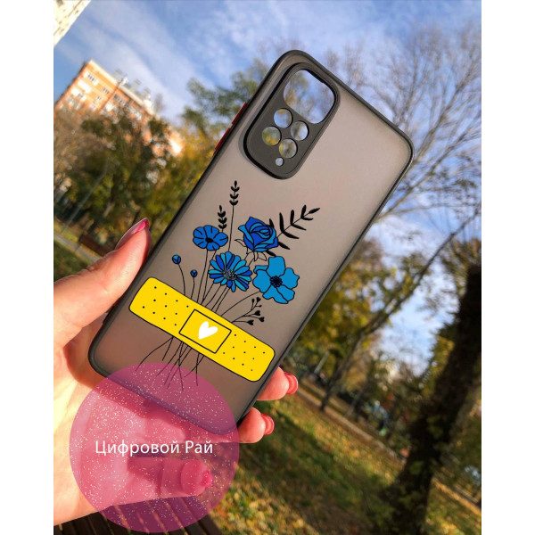 Чохол для Xiaomi Redmi Note 11 Pro / Redmi Note 12 Pro 4G квіти та пластир 