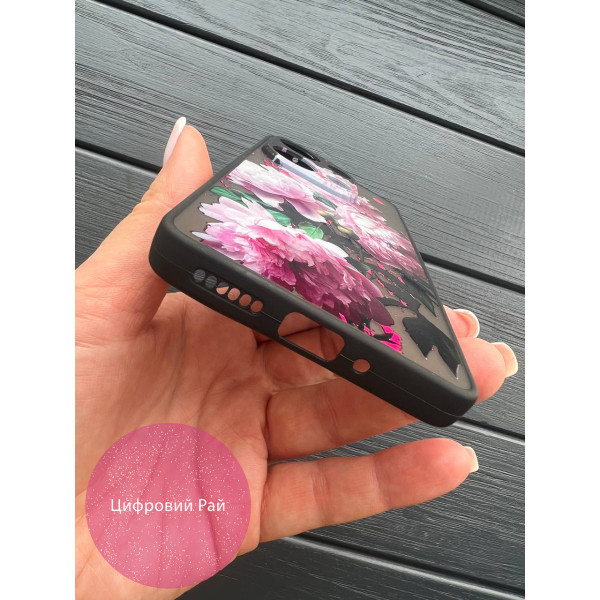 Чохол для Xiaomi Redmi Note 13 Pro 4G / Poco M6 Pro 4G / Xiaomi Redmi Note 14S з захистом камери рожеві півонії 
