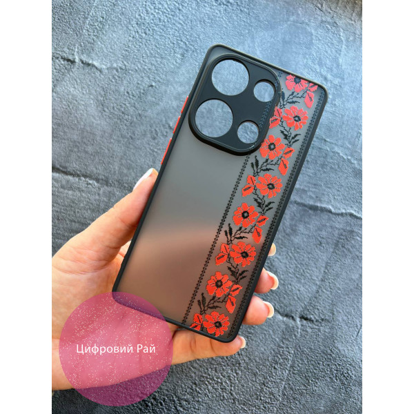 Чохол для Xiaomi Redmi Note 13 Pro 4G / Poco M6 Pro 4G / Xiaomi Redmi Note 14S з захистом камери вишиванка Полтавщина 