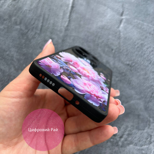 Чохол для Xiaomi Redmi Note 13 Pro 4G / Poco M6 Pro 4G / Xiaomi Redmi Note 14S з захистом камери півонії з кляксами