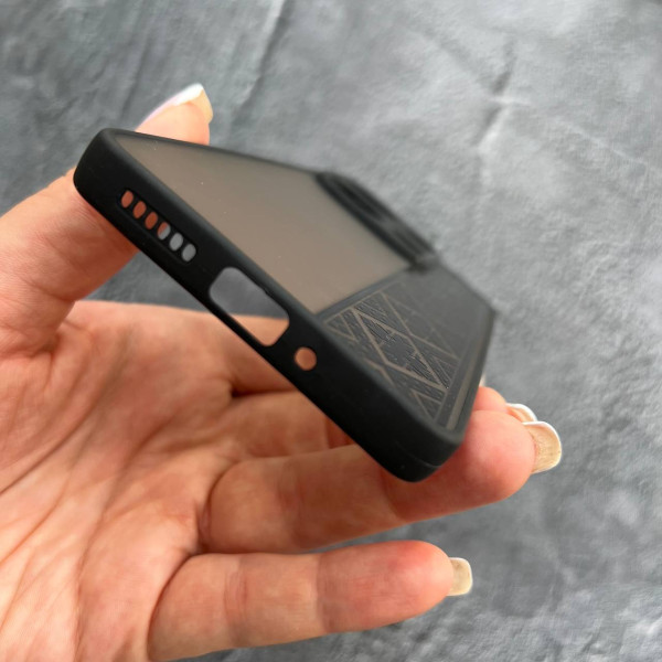 Чохол для Xiaomi Redmi Note 13 Pro 4G / Poco M6 Pro 4G / Xiaomi Redmi Note 14S з захистом камери чорна вишиванка Київщина 