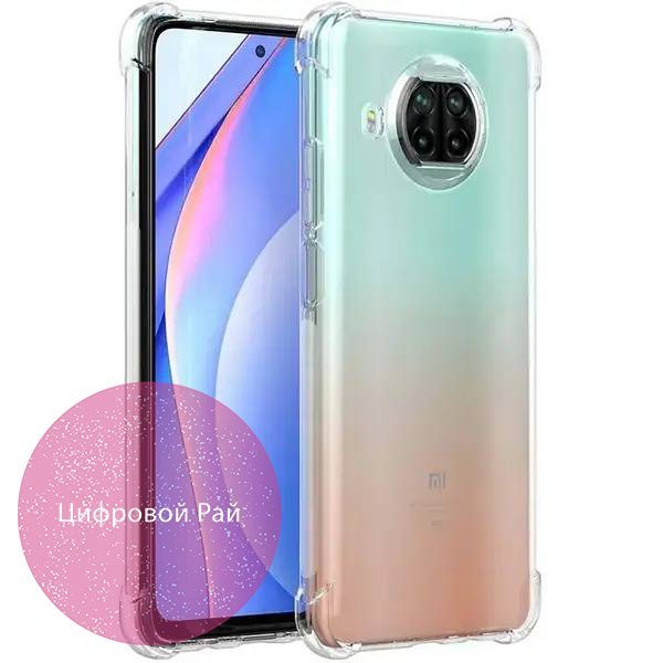 Чехол для Xiaomi Mi 10T Lite / Redmi Note 9 Pro 5G / Mi 10i 5G противоударный прозрачный силиконовый чехол