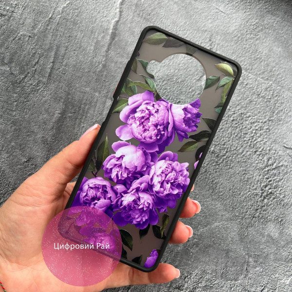 Чехол для Xiaomi Mi 10T Lite / Redmi Note 9 Pro 5G / Mi 10i 5G лавандовые пионы с черным бортиком