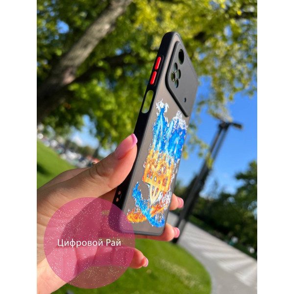 Чохол для Xiaomi Poco M4 Pro 4G тризуб з шаблями чорний бортик