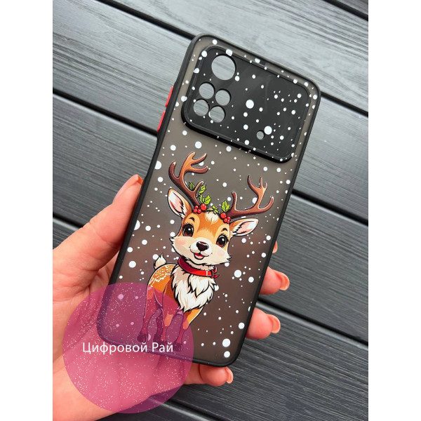 Чохол для Xiaomi Poco M4 Pro 4G Бембі чорний бортик