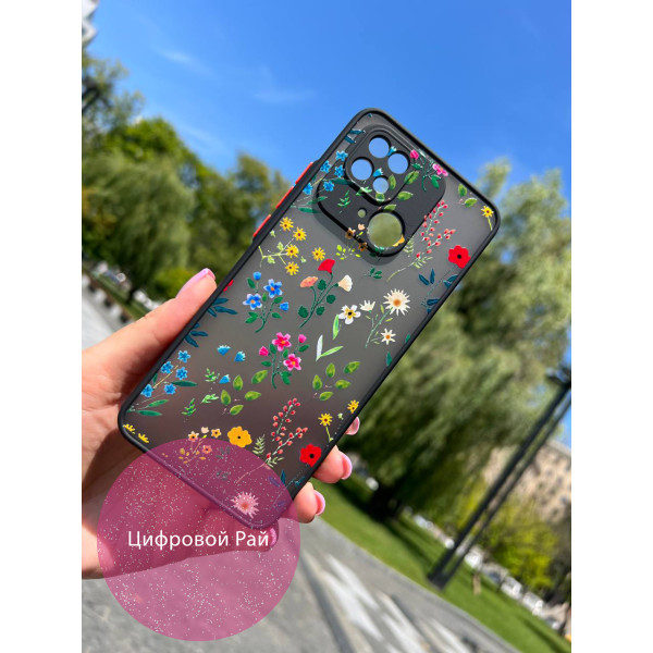 Чохол для Xiaomi Redmi 10С / Xiaomi Poco C40 квіти різнокольорові