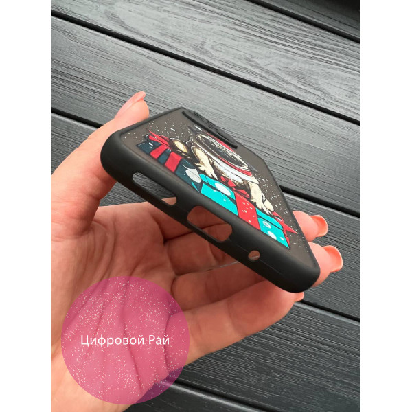 Чохол для Xiaomi Redmi 10С новорічний з собачкою