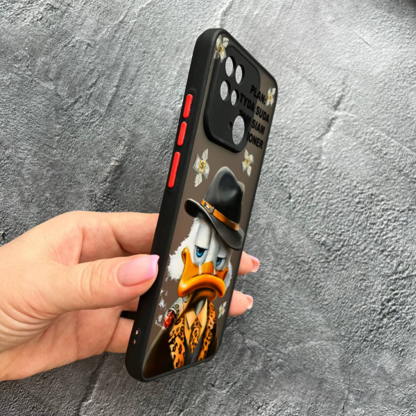 Чохол для Xiaomi Redmi 10С / Xiaomi Poco C40 із захистом камери з Дональдом Даком