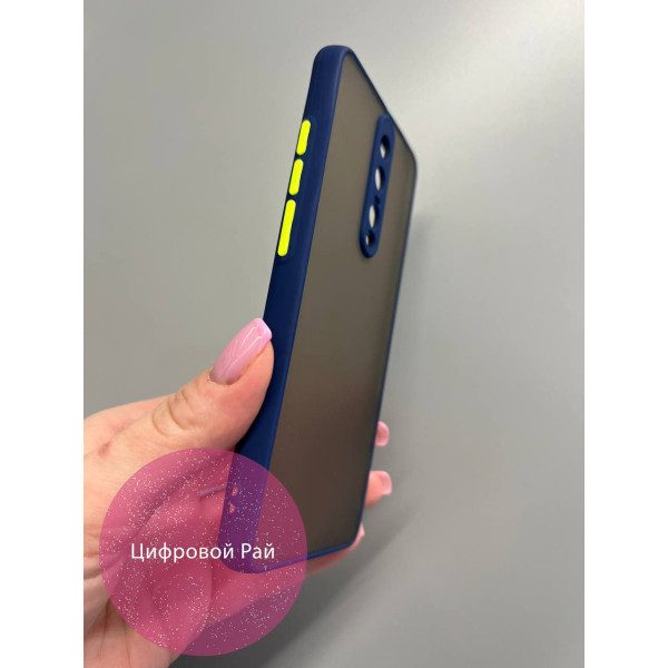 Чохол для Xiaomi Redmi Mi9T / Mi9T Pro / K20 / K20 Pro матовий пластик з синім бортиком
