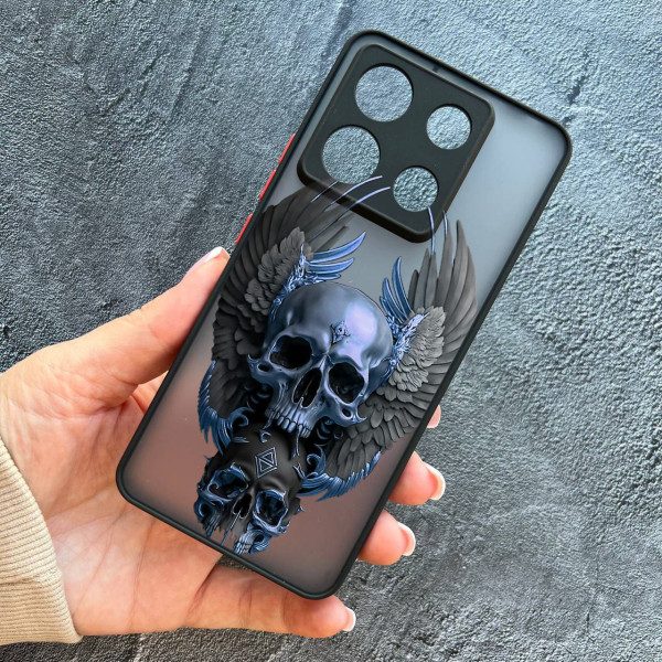 Чехол для Xiaomi Redmi Note 13 Pro 5G / Xiaomi Poco X6 5G череп с крыльями