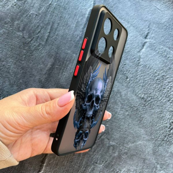 Чехол для Xiaomi Redmi Note 13 Pro 5G / Xiaomi Poco X6 5G череп с крыльями