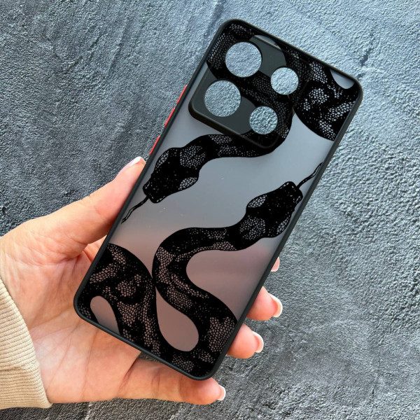Чехол для Xiaomi Redmi Note 13 Pro 5G / Xiaomi Poco X6 5G змея черная 