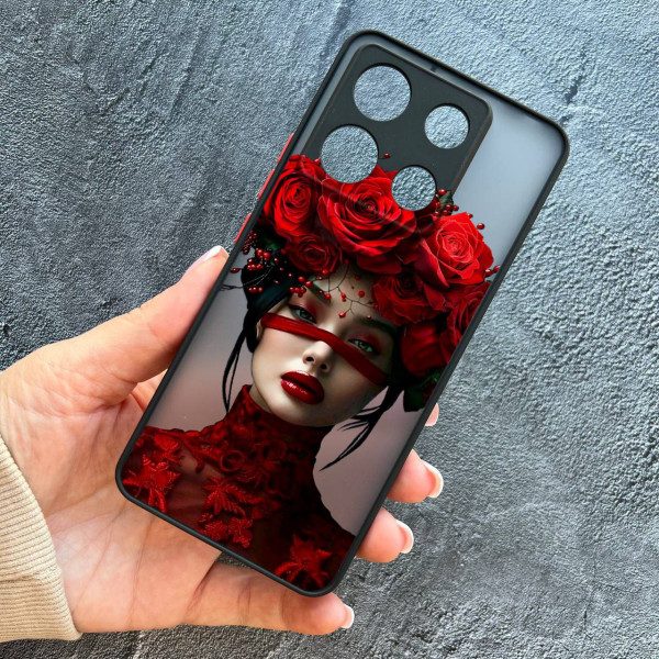 Чехол для Xiaomi Redmi Note 13 Pro 5G / Xiaomi Poco X6 5G девочка с лентой