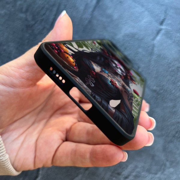 Чехол для Xiaomi Redmi Note 13 Pro 5G / Xiaomi Poco X6 5G Санта-Муэрте с листьями