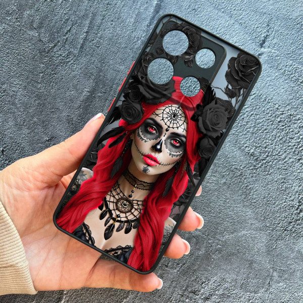 Чехол для Xiaomi Redmi Note 13 Pro 5G / Xiaomi Poco X6 5G Санта-Муэрте в розах