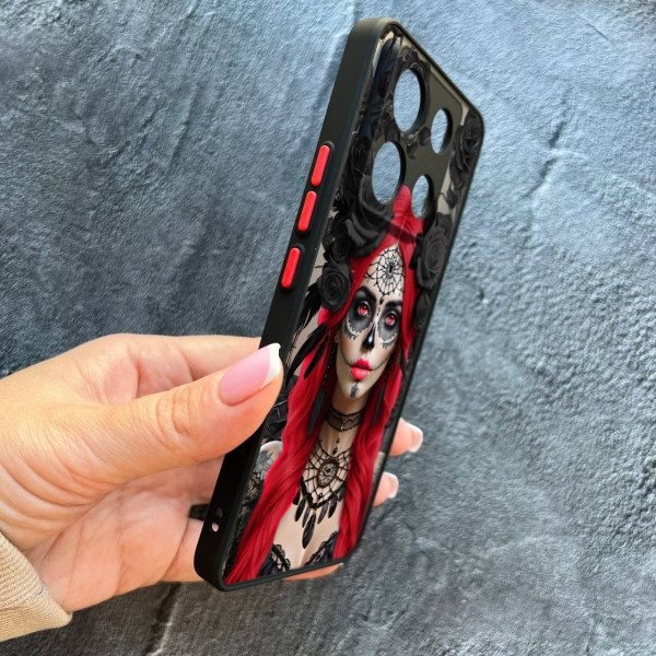 Чехол для Xiaomi Redmi Note 13 Pro 5G / Xiaomi Poco X6 5G Санта-Муэрте в розах