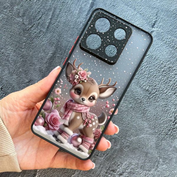 Чехол для Xiaomi Redmi Note 13 Pro 5G / Xiaomi Poco X6 5G новогодний олененок