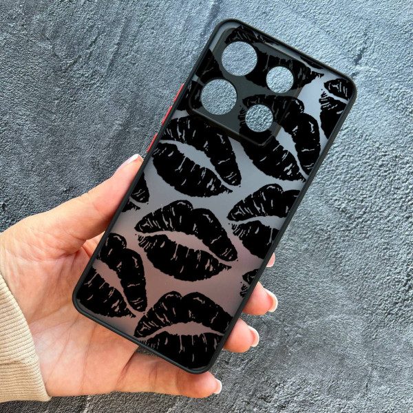 Чехол для Xiaomi Redmi Note 13 Pro 5G / Xiaomi Poco X6 5G черные губы