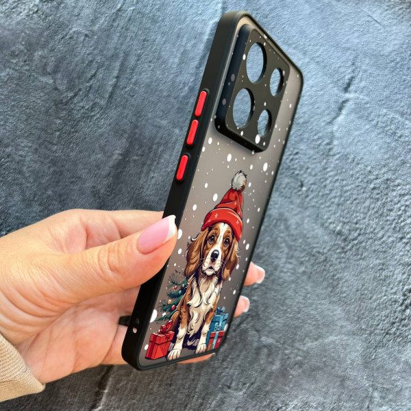 Чехол для Xiaomi Redmi Note 13 Pro 5G / Xiaomi Poco X6 5G новогодняя собачка