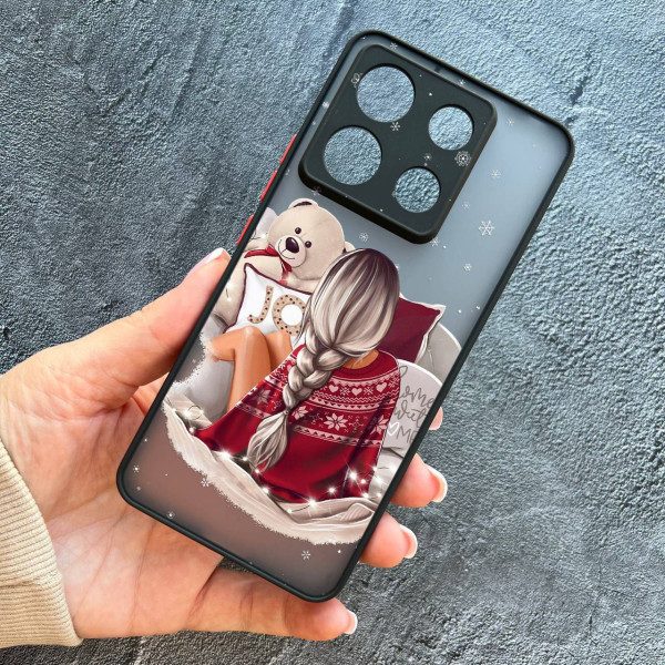 Чехол для Xiaomi Redmi Note 13 Pro 5G  / Xiaomi Poco X6 5G девочка новогодний
