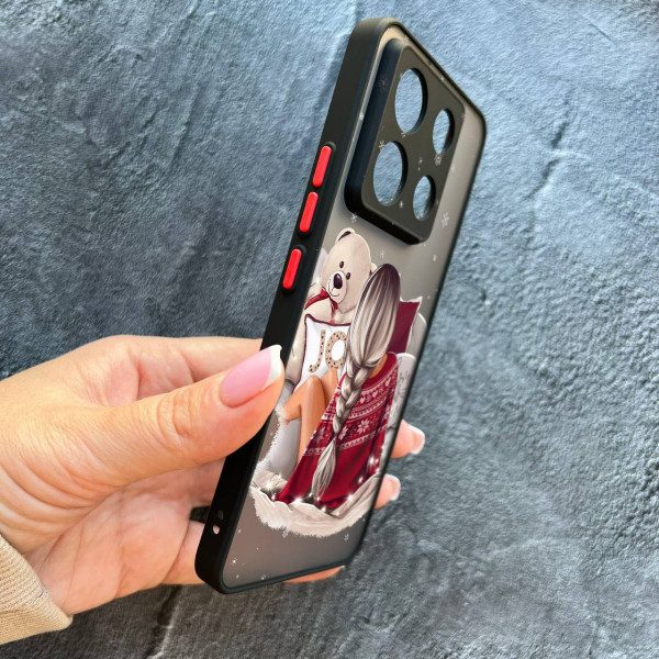 Чехол для Xiaomi Redmi Note 13 Pro 5G  / Xiaomi Poco X6 5G девочка новогодний