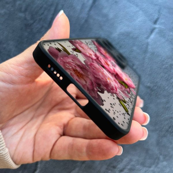 Чехол для Xiaomi Redmi Note 13 Pro 5G / Xiaomi Poco X6 5G пионы с каплями