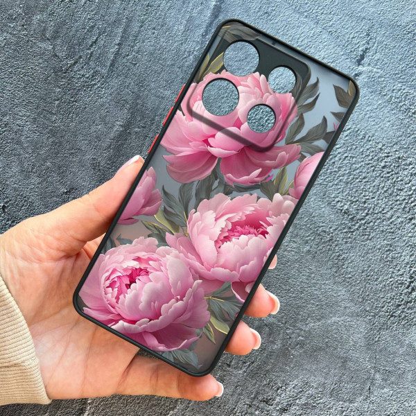 Чехол для Xiaomi Redmi Note 13 Pro 5G / Xiaomi Poco X6 5G пионы крупные