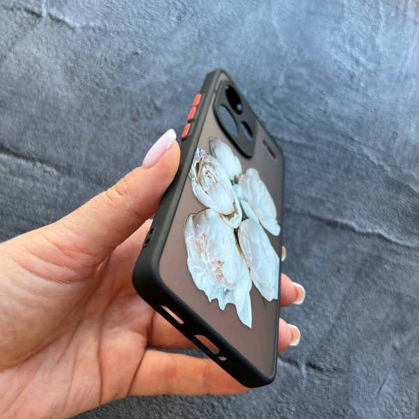 Чехол для Xiaomi Redmi Note 13 Pro Plus белые пионы