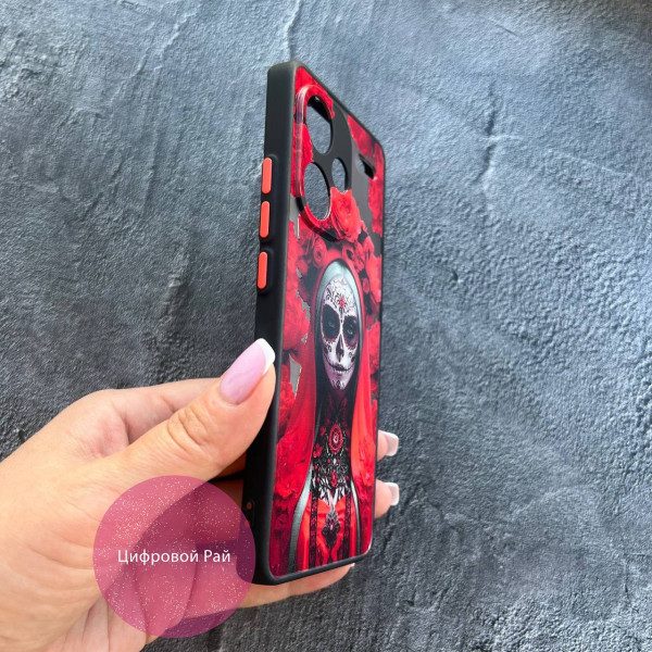 Чохол для Xiaomi Redmi Note 13 Pro Plus Санта-Муерте червона