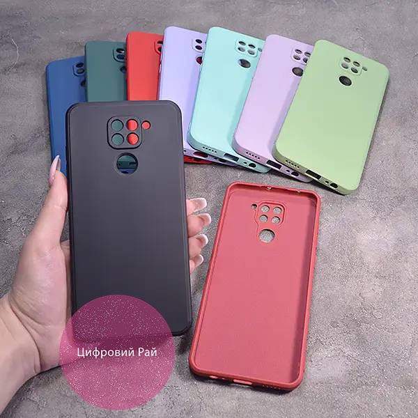 Однотонний чохол для Xiaomi Redmi Note 9 / Redmi 10X з soft-touch покриттям і мікрофіброю всередині