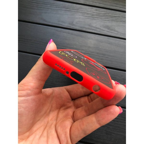 Чехол для Xiaomi Redmi Note 9s / Note 9 Pro / Note 9 Pro Max Минни Маус красный бортик