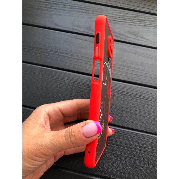 Чехол для Xiaomi Redmi Note 9s / Note 9 Pro / Note 9 Pro Max Минни Маус красный бортик