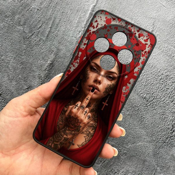 Чехол для Xiaomi Redmi 14C / Xiaomi Poco C75 с защитой камеры Монашка бунтарка